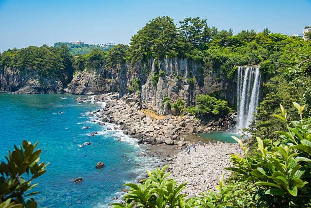jeju island, jeju waterfall